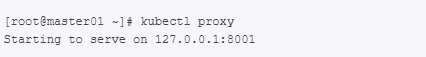 kubectl proxy &
