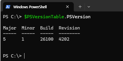 $PSVersionTable.PSVersion